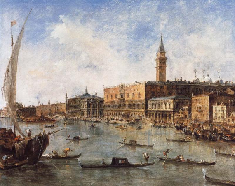 Francesco Guardi The Doge-s Palace and the Molo from the Basin of San Marco china oil painting image